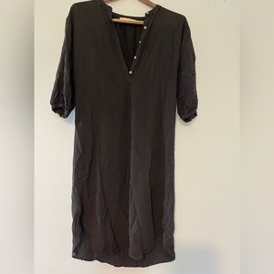 Loft black midi dress